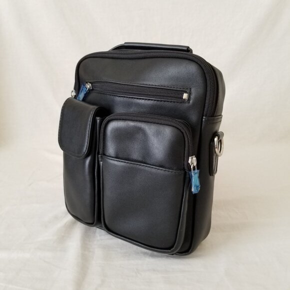 NWOT! Upscale Leather Messenger Shoulder Crossbody Bag w/Detachable Strap - Picture 5 of 12